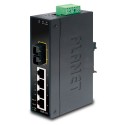 PLANET ISW-511S15 4-Port 10/100Base-TX + 1-Port 100Base-FX Industrial Fast Ethernet Switch  (-10~60 Degree C operate temperature)